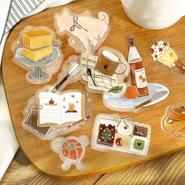 BGM Foil-stamped Clear Stickers "Dolce Vita" Sweet Recipes (Pack of 5) | papermindstationery.com
