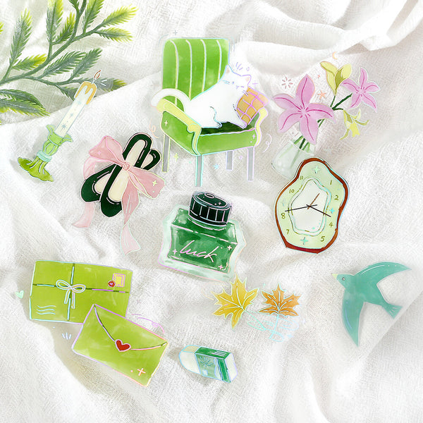 BGM Foil-stamped Clear Stickers "Dolce Vita" Letter of Happiness (Pack of 5) | papermindstationery.com