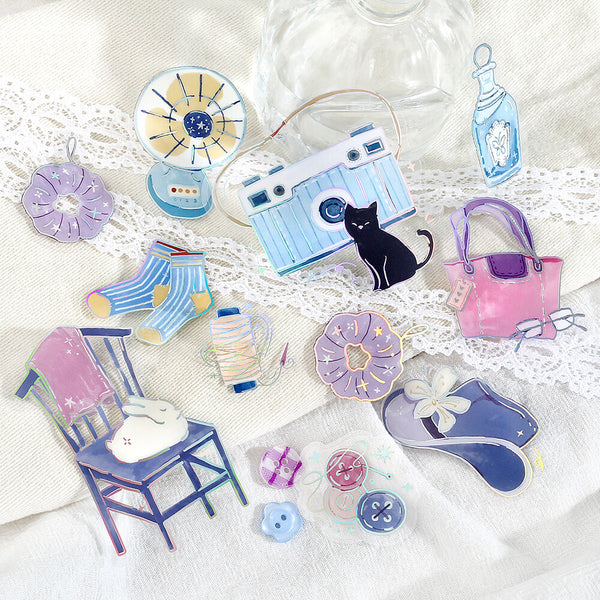 BGM Foil-stamped Clear Stickers "Dolce Vita" Fragments of Life (Pack of 5) | papermindstationery.com