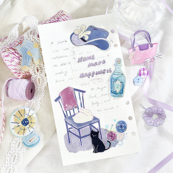 BGM Foil-stamped Clear Stickers "Dolce Vita" Fragments of Life (Pack of 5) | papermindstationery.com