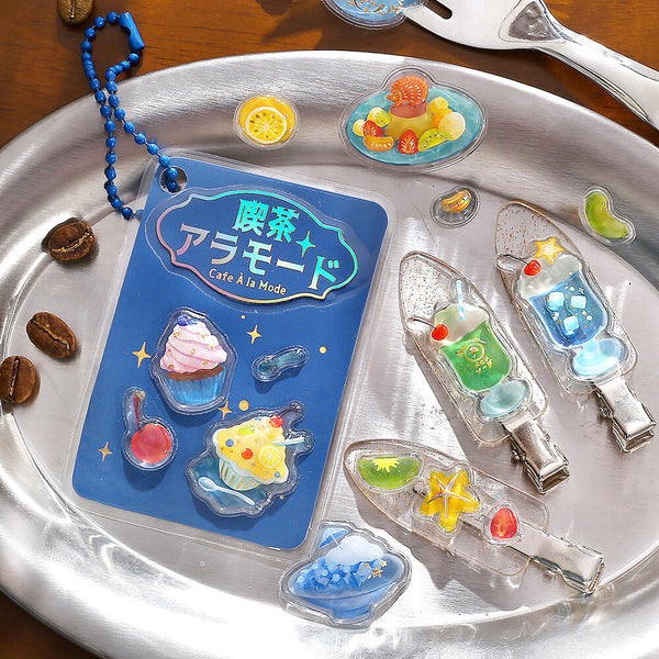 BGM "Kyururun Stickers" Cafe A La Mode Shell (Pack of 5) | papermindstationery.com