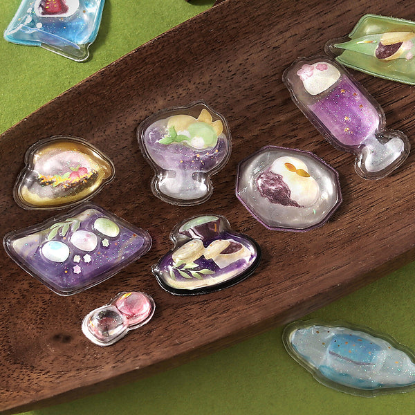 BGM "Kyururun Stickers vol.2" - Cafe A La Mode Miyabi (Pack of 5) | papermindstationery.com