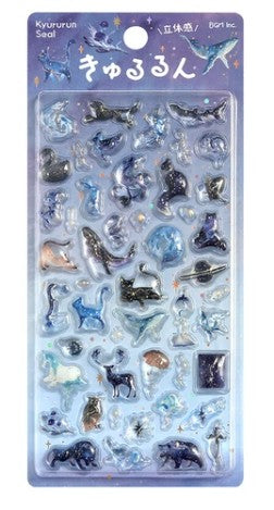 BGM "Kyururun Stickers vol.2" - Stardust Magic (Pack of 5) | papermindstationery.com