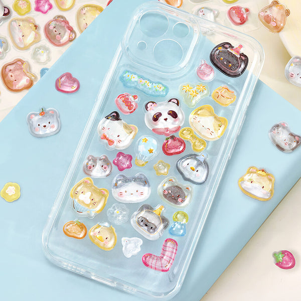 BGM "Kyururun Stickers vol.2" - Cute & Adorable Animal (Pack of 5) | papermindstationery.com