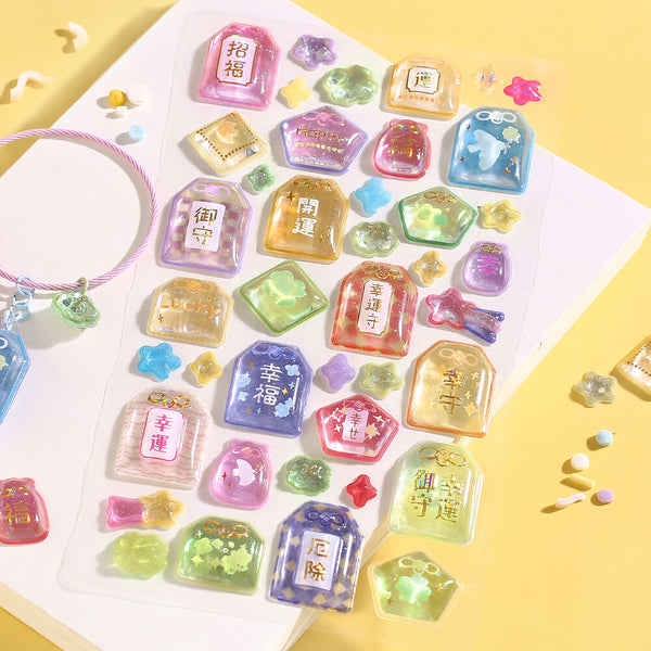 BGM "Kyururun Stickers vol.2" - Lucky Charms (Pack of 5) | papermindstationery.com