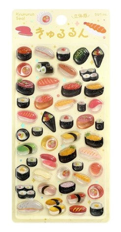 BGM "Kyururun Stickers vol.2" - Cute Sushi (Pack of 5) | papermindstationery.com