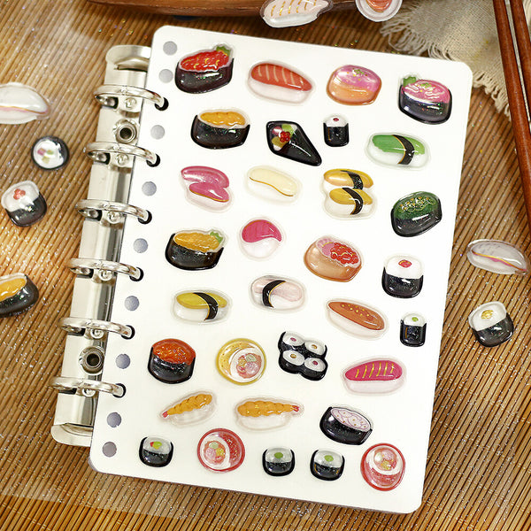 BGM "Kyururun Stickers vol.2" - Cute Sushi (Pack of 5) | papermindstationery.com