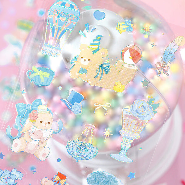 BGM Clear Stickers "IRIDE vol.3" Animal Amusement Park (Pack of 5) | papermindstationery.com