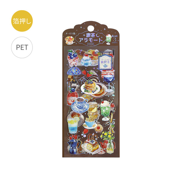 BGM Clear Stickers "IRIDE vol.3" Cafe a la Mode (Pack of 5) | papermindstationery.com