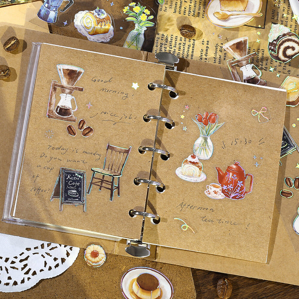 BGM Clear Stickers "IRIDE vol.3" Cafe a la Mode (Pack of 5) | papermindstationery.com