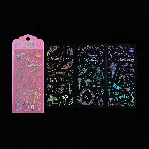 BGM Clear Stickers "IRIDE vol.3" Gift (Pack of 5) | papermindstationery.com