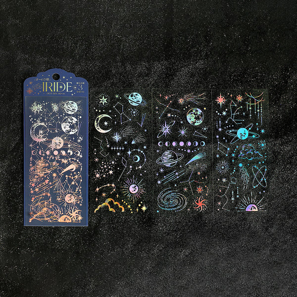 BGM Clear Stickers "IRIDE vol.3" Galaxy (Pack of 5) | papermindstationery.com