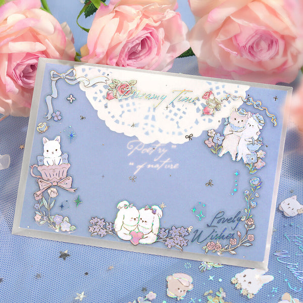 BGM Clear Sticker Sheet "IRIDE" Fairy Tale Animals (Pack of 5) | papermindstationery.com