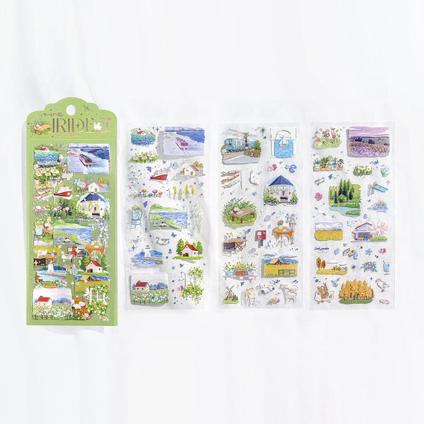 BGM Clear Sticker Sheet "IRIDE" Travel (Pack of 5) | papermindstationery.com