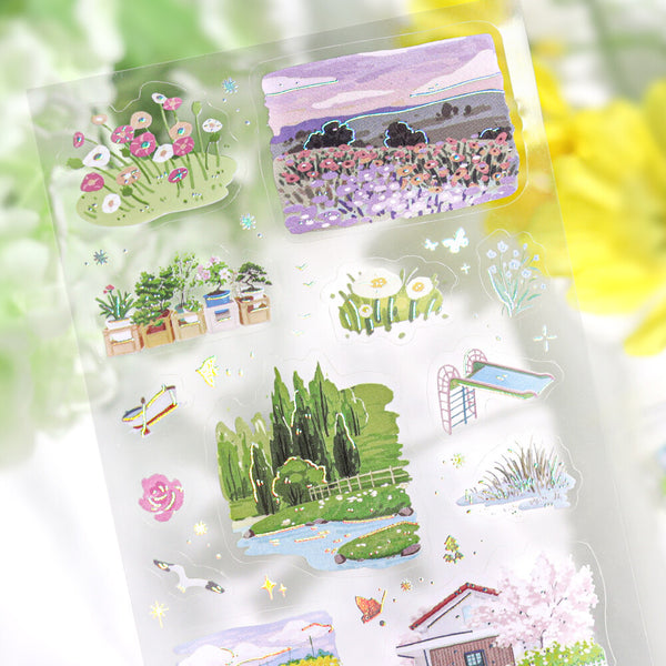 BGM Clear Sticker Sheet "IRIDE" Travel (Pack of 5) | papermindstationery.com
