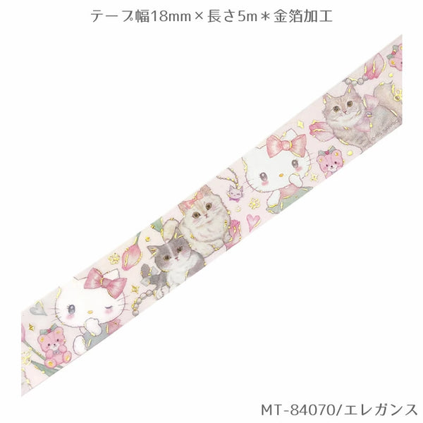 Miki Takei x Sanrio Character 18mm Washi Tape Masking Tape Hello Kitty MT-84070