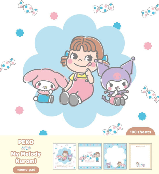 Sanrio Characters x PEKO Memo Pad Set of 4 - Dot & Checker