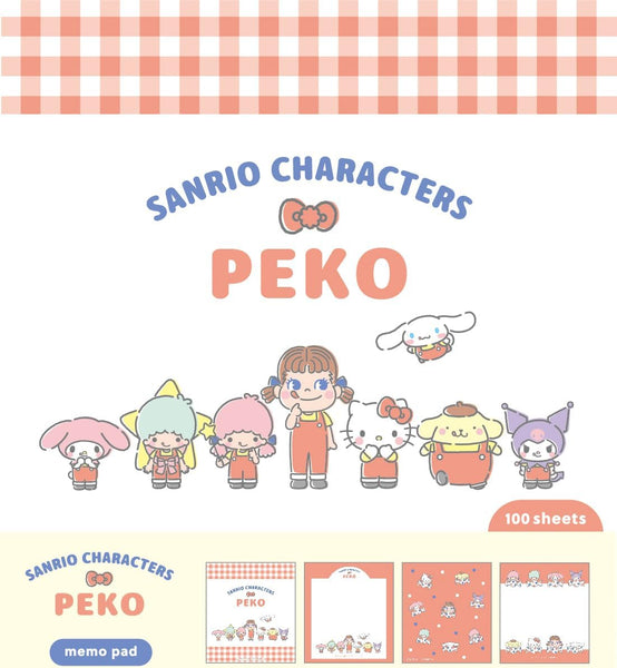 Sanrio Characters x PEKO Memo Pad Set of 4 - Dot & Checker