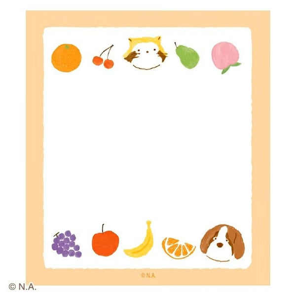 Furukawashiko Memo Pad - Fruits Rascal (Pack of 5) | papermindstationery.com