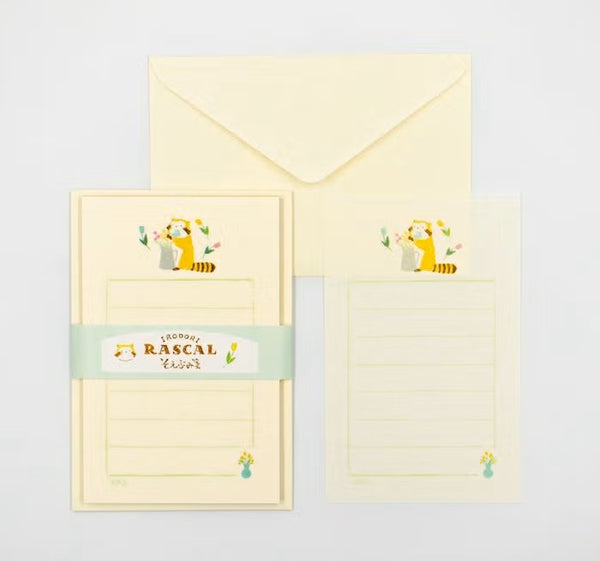 Furukawashiko Soebumi-sen Letter Set - Flower Rascal (Pack of 5) | papermindstationery.com