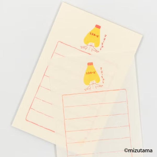 Furukawashiko Soebumi-sen Letter Paper - Mayocchau (Pack of 5) | papermindstationery.com