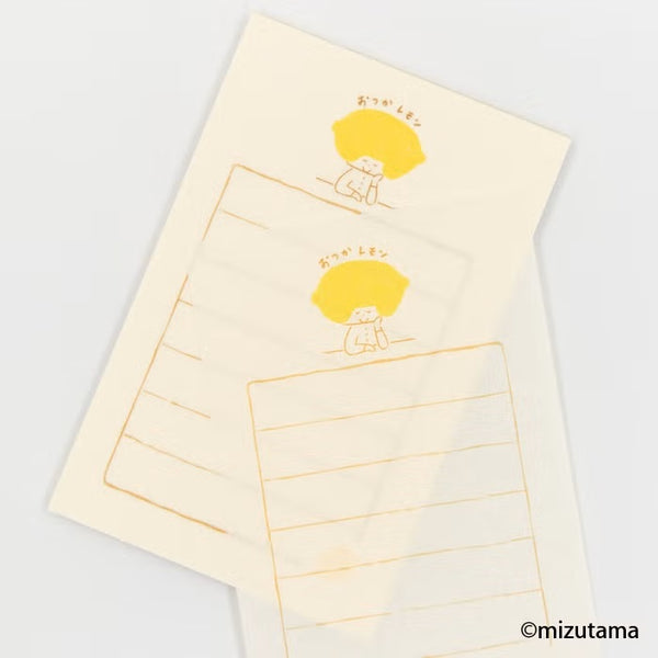 Furukawashiko Soebumi-sen Letter Paper - Otsuka Lemon (Pack of 5) | papermindstationery.com