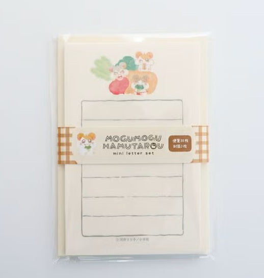 Furukawashiko Hamtaro Mini Letter Set - Vegetables (Pack of 5) | papermindstationery.com
