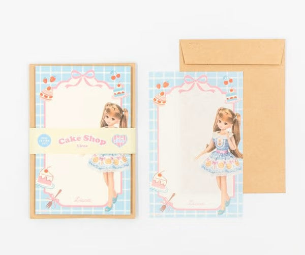 Furukawashiko Mini Letter Set - Cake Shop Licca (Pack of 5) | papermindstationery.com