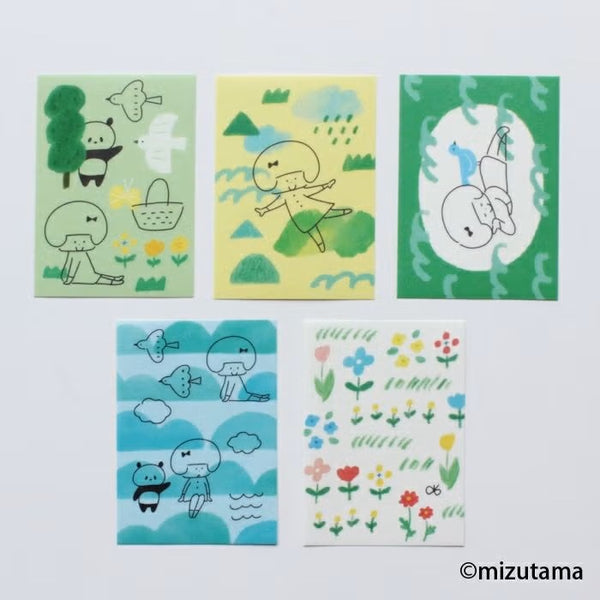 Furukawashiko kokoromoyou Deco Sticker - Soyosoyo (Gentle Breeze) (Pack of 5) | papermindstationery.com