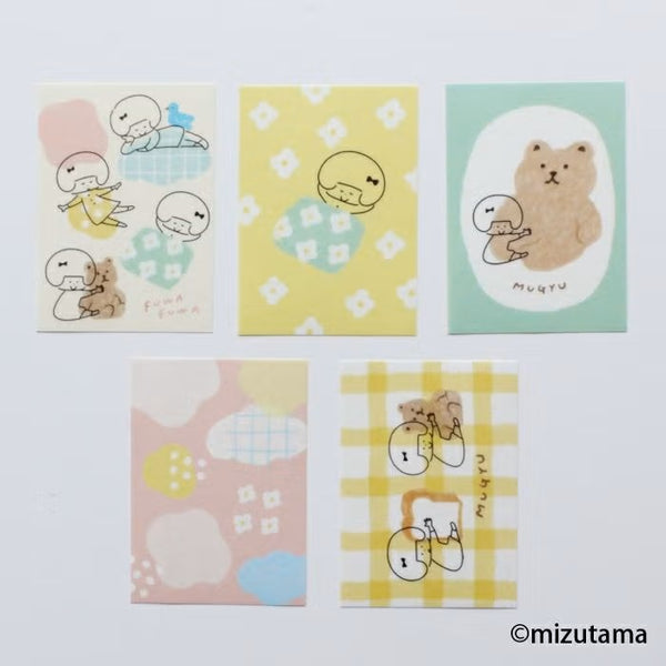 Furukawashiko kokoromoyou Deco Sticker - Fuwafuwa (Fluffy) (Pack of 5) | papermindstationery.com
