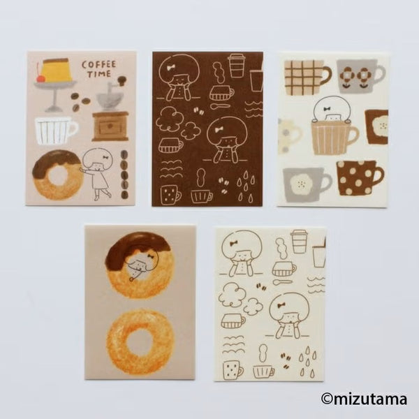 Furukawashiko kokoromoyou Deco Sticker - Mattari (Mellow) (Pack of 5) | papermindstationery.com