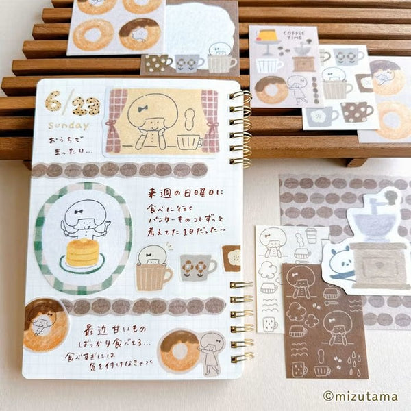 Furukawashiko kokoromoyou Deco Sticker - Mattari (Mellow) (Pack of 5) | papermindstationery.com