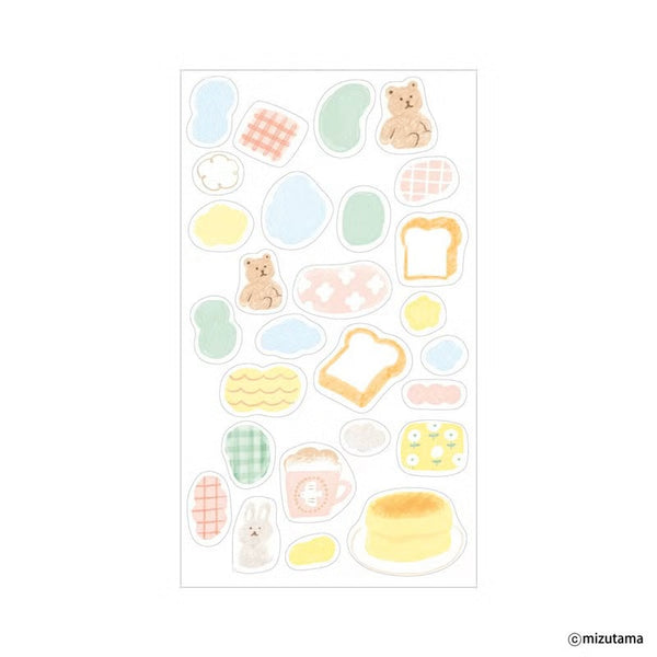 Furukawashiko kokoromoyou Layered Deco Sticker Sheet - Fuwafuwa (Fluffy) (Pack of 5) | papermindstationery.com
