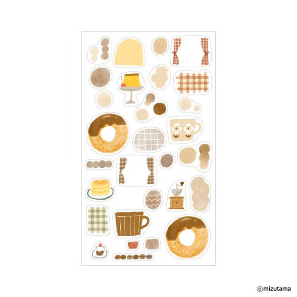 Furukawashiko kokoromoyou Layered Deco Sticker Sheet - Mattari (Mellow) (Pack of 5) | papermindstationery.com