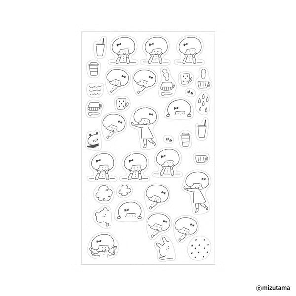 Furukawashiko kokoromoyou Layered Deco Sticker Sheet - Mattari (Mellow) (Pack of 5) | papermindstationery.com