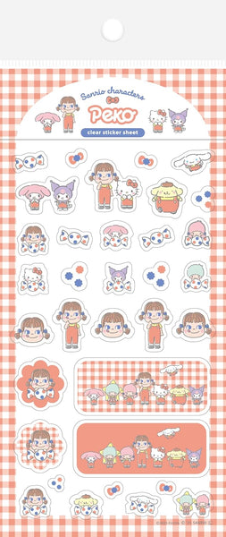 Sanrio Characters x PEKO Sticker Sheet Set of 4 - Dot & Checker