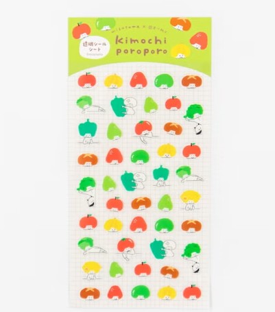 Furukawashiko Clear Sticker Sheet (Small) - Veggie & Fruit (Pack of 5) | papermindstationery.com
