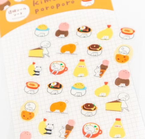 Furukawashiko Clear Sticker Sheet (Small) - Restaurant (Pack of 5) | papermindstationery.com