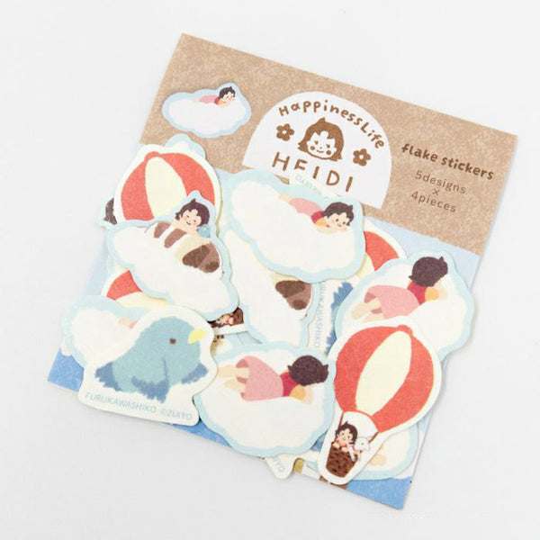 Furukawashiko Flake Stickers Set of 3 - Cartoon Character Heidi Series