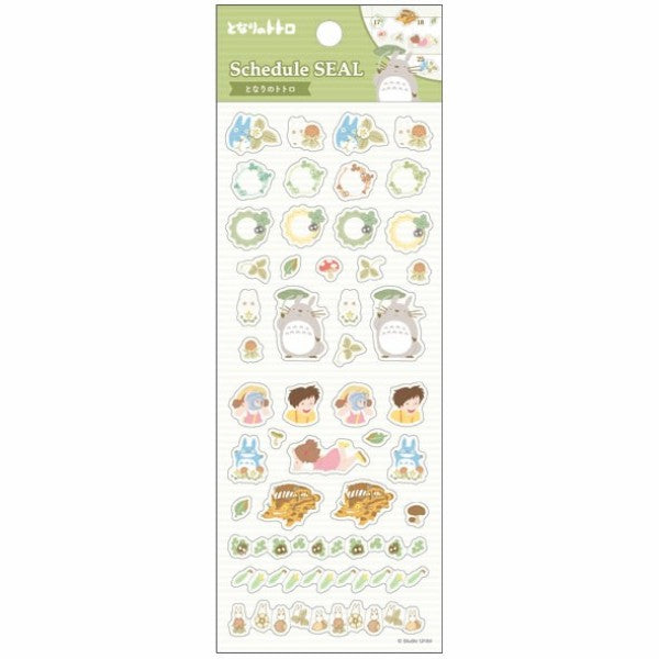 Studio Ghibli Sticker Sheet - Schedule Sticker My Neighbor Totoro (Pack of 10) | papermindstationery.com