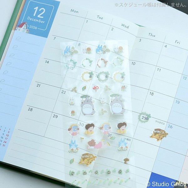 Studio Ghibli Sticker Sheet - Schedule Sticker My Neighbor Totoro (Pack of 10) | papermindstationery.com