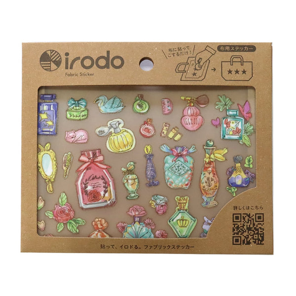 Irodo Fabric Transfer Sticker Set of 2 - Ribbon & Perfume Bottle