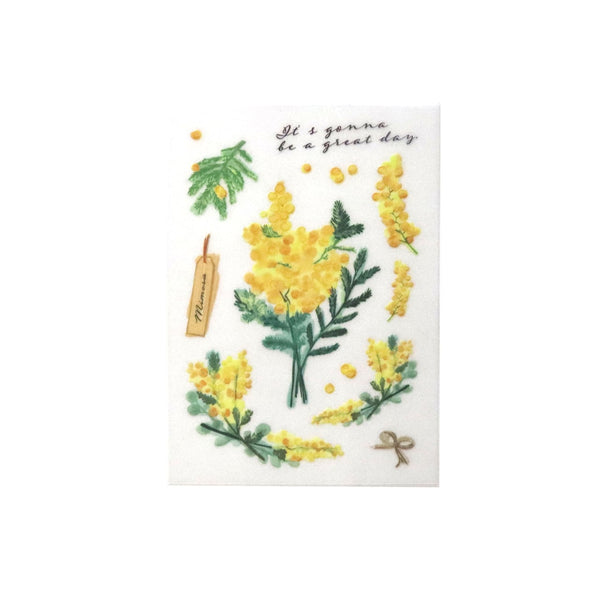 Irodo Fabric Transfer Sticker (No Iron-On Required) - Mimosa Flower 90205 (Pack of 5) | papermindstationery.com