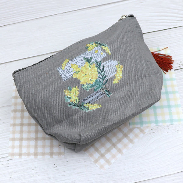 Irodo Fabric Transfer Sticker (No Iron-On Required) - Mimosa Flower 90205 (Pack of 5) | papermindstationery.com