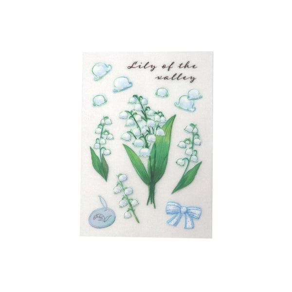 Irodo Fabric Transfer Sticker (No Iron-On Required) - Flower Lily of the Valley 90207 (Pack of 5) | papermindstationery.com