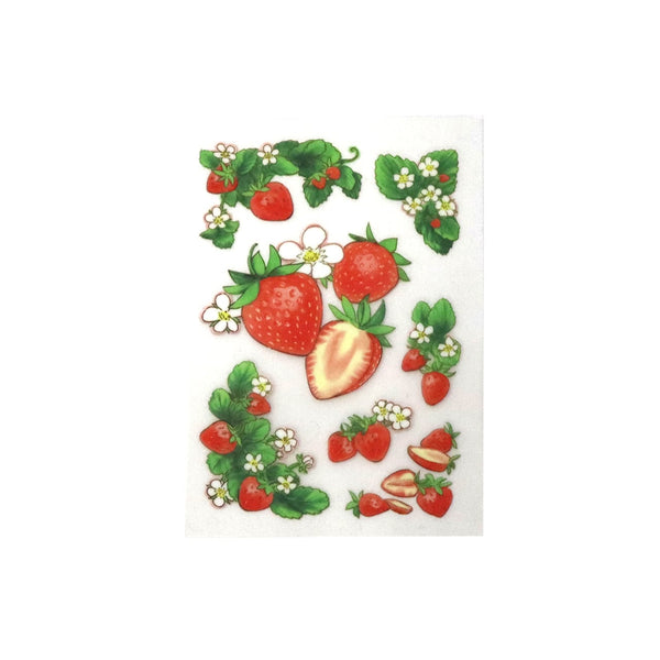 Irodo Fabric Transfer Sticker (No Iron-On Required) - Strawberry 90210 (Pack of 5) | papermindstationery.com