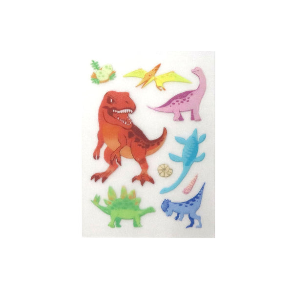 Irodo Fabric Transfer Sticker (No Iron-On Required) - Dinosaur (Tyrannosaurus) 90213 (Pack of 5) | papermindstationery.com