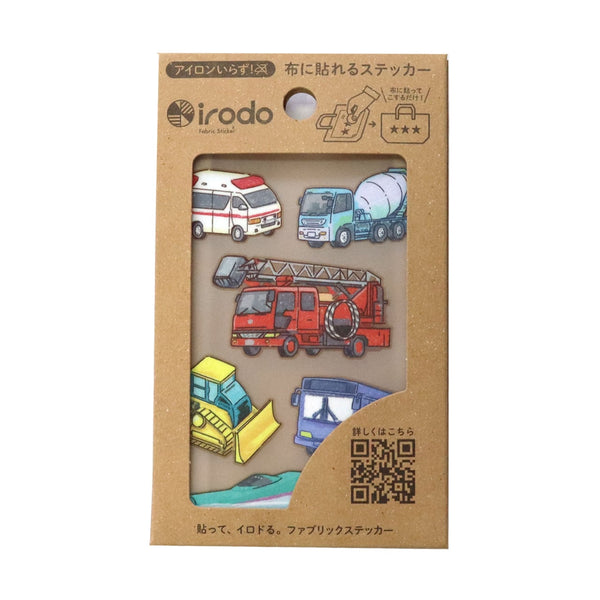 Irodo Fabric Transfer Sticker (No Iron-On Required) - Working Truck 90215 (Pack of 5)