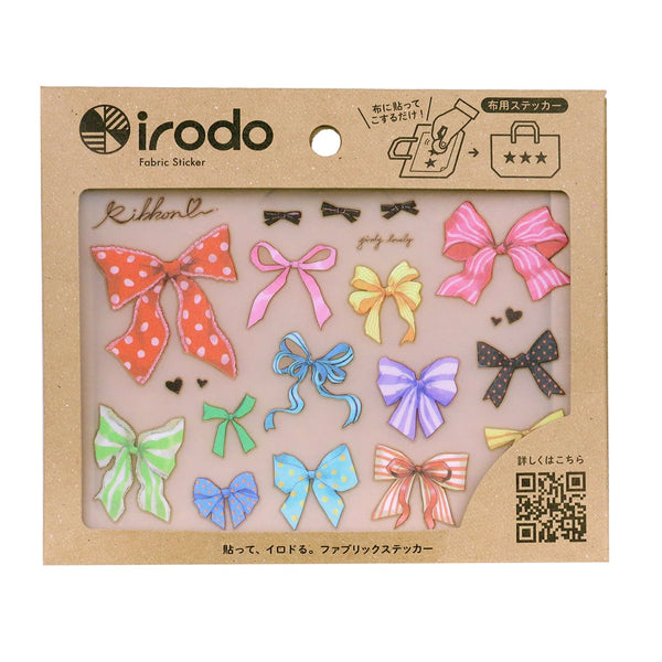 Irodo Fabric Transfer Sticker Set of 2 - Ribbon & Perfume Bottle