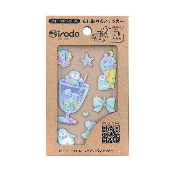 Irodo Fabric Transfer Sticker Set of 2 - Purple Unicorn & Aqua Penguin